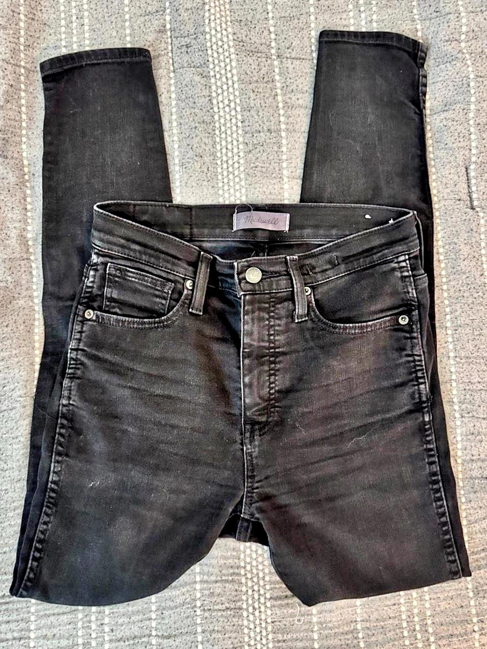 Madewell 10” High-Rise Skinny Jean Black Waist 26”